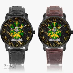 Irish Curdy or McCurdy Irish Coat of Arms Irish Watch Instafamous Quartz Leather Strap