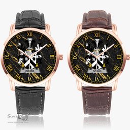Irish Dobbs Irish Coat of Arms Irish Watch Instafamous Quartz Leather Strap