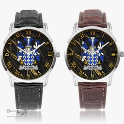 Irish Cronin or O Cronin Irish Coat of Arms Irish Watch Instafamous Quartz Leather Strap