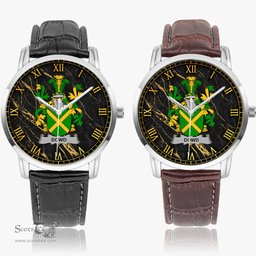 Irish Dowd or O Dowd Irish Coat of Arms Irish Watch Instafamous Quartz Leather Strap