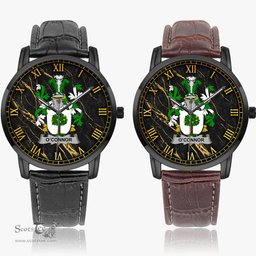 Irish Connor or O Connor Faly Irish Coat of Arms Irish Watch Instafamous Quartz Leather Strap