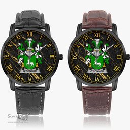 Irish Connor or O Connor Corcomroe Irish Coat of Arms Irish Watch Instafamous Quartz Leather Strap