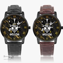 Irish Colman or McColman Irish Coat of Arms Irish Watch Instafamous Quartz Leather Strap