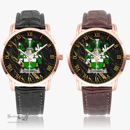Irish Connell or O Connell Irish Coat of Arms Irish Watch Instafamous Quartz Leather Strap