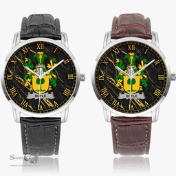 Irish Boyle or O Boyle Irish Coat of Arms Irish Watch Instafamous Quartz Leather Strap