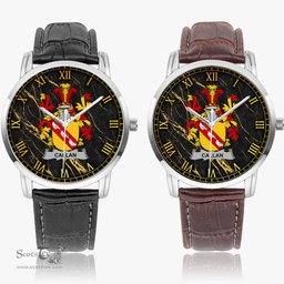 Irish Callan or O Callan Irish Coat of Arms Irish Watch Instafamous Quartz Leather Strap