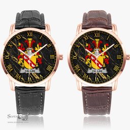 Irish Callan or O Callan Irish Coat of Arms Irish Watch Instafamous Quartz Leather Strap