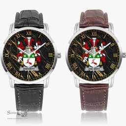 Irish Doherty or O Doherty Irish Coat of Arms Irish Watch Instafamous Quartz Leather Strap