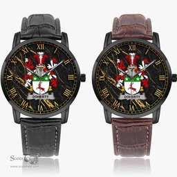 Irish Doherty or O Doherty Irish Coat of Arms Irish Watch Instafamous Quartz Leather Strap