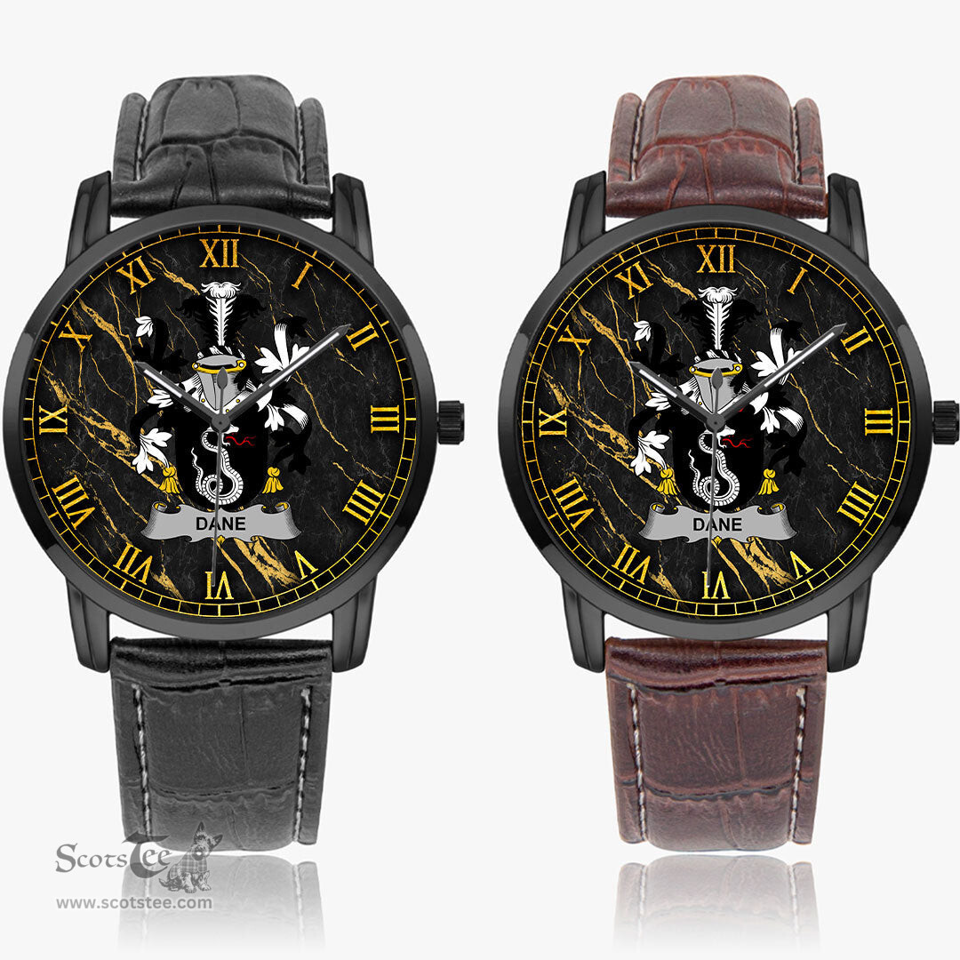 Irish Dane or O Dane Irish Coat of Arms Irish Watch Instafamous Quartz Leather Strap