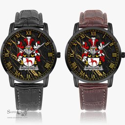 Irish Bradstreet Irish Coat of Arms Irish Watch Instafamous Quartz Leather Strap