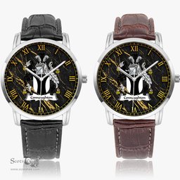 Irish Connaughton Irish Coat of Arms Irish Watch Instafamous Quartz Leather Strap