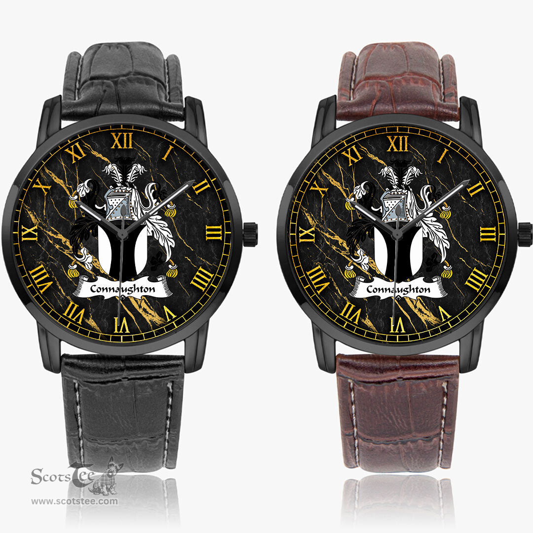 Irish Connaughton Irish Coat of Arms Irish Watch Instafamous Quartz Leather Strap