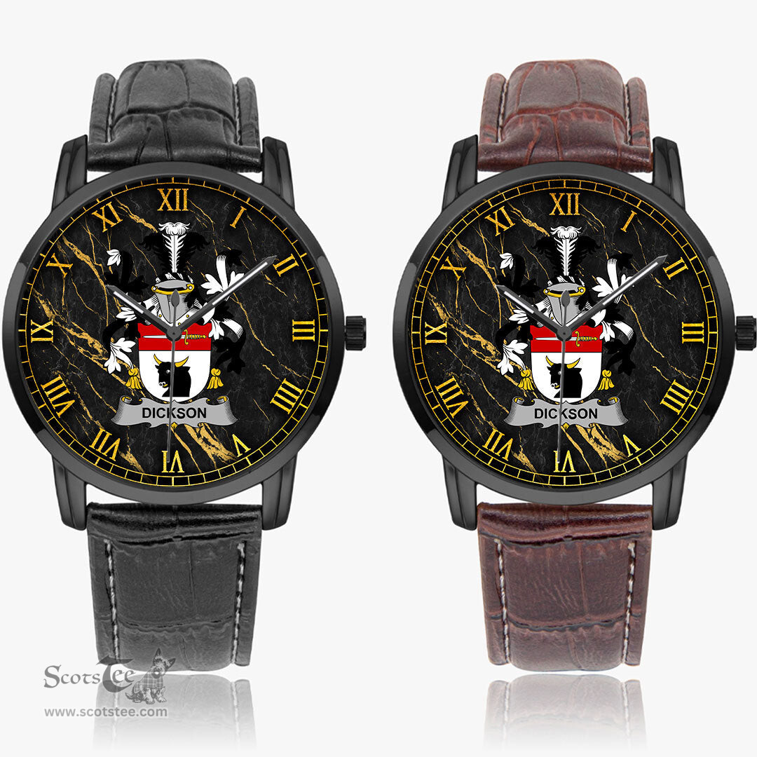 Irish Dickson Irish Coat of Arms Irish Watch Instafamous Quartz Leather Strap