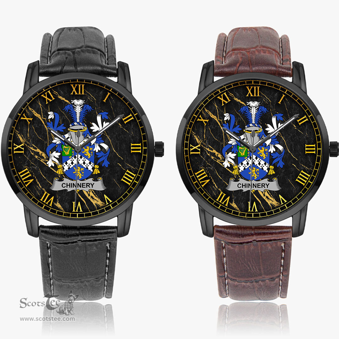 Irish Chinnery Irish Coat of Arms Irish Watch Instafamous Quartz Leather Strap