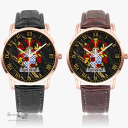 Irish Chichester Irish Coat of Arms Irish Watch Instafamous Quartz Leather Strap