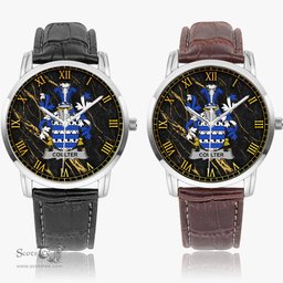 Irish Coulter or O Coulter Irish Coat of Arms Irish Watch Instafamous Quartz Leather Strap