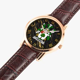 Irish Crowe or McEnchroe Irish Coat of Arms Irish Watch Instafamous Quartz Leather Strap