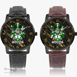 Irish Colinson Irish Coat of Arms Irish Watch Instafamous Quartz Leather Strap