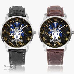 Irish Hanna or O Hanna Irish Coat of Arms Irish Watch Instafamous Quartz Leather Strap