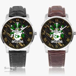 Irish Droney or O Droney Irish Coat of Arms Irish Watch Instafamous Quartz Leather Strap