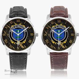 Irish House of MACCOTTER Irish Coat of Arms Irish Watch Instafamous Quartz Leather Strap