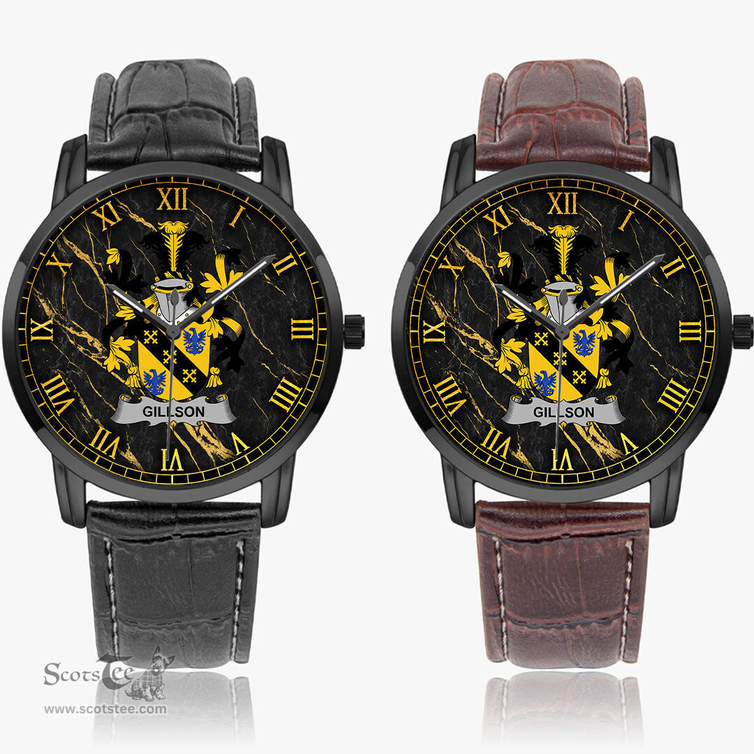 Irish Gillson Irish Coat of Arms Irish Watch Instafamous Quartz Leather Strap