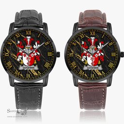 Irish Goodwin Irish Coat of Arms Irish Watch Instafamous Quartz Leather Strap