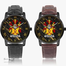 Irish Haltridge Irish Coat of Arms Irish Watch Instafamous Quartz Leather Strap