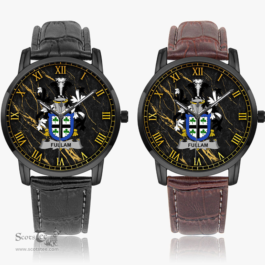 Irish Fullam Irish Coat of Arms Irish Watch Instafamous Quartz Leather Strap