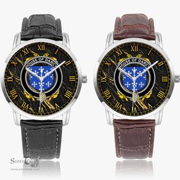 Irish House of DARCY Irish Coat of Arms Irish Watch Instafamous Quartz Leather Strap