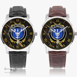 Irish House of MACDONNELL Clare and Connacht Irish Coat of Arms Irish Watch Instafamous Quartz Leather Strap