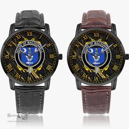Irish House of MACDONNELL Clare and Connacht Irish Coat of Arms Irish Watch Instafamous Quartz Leather Strap