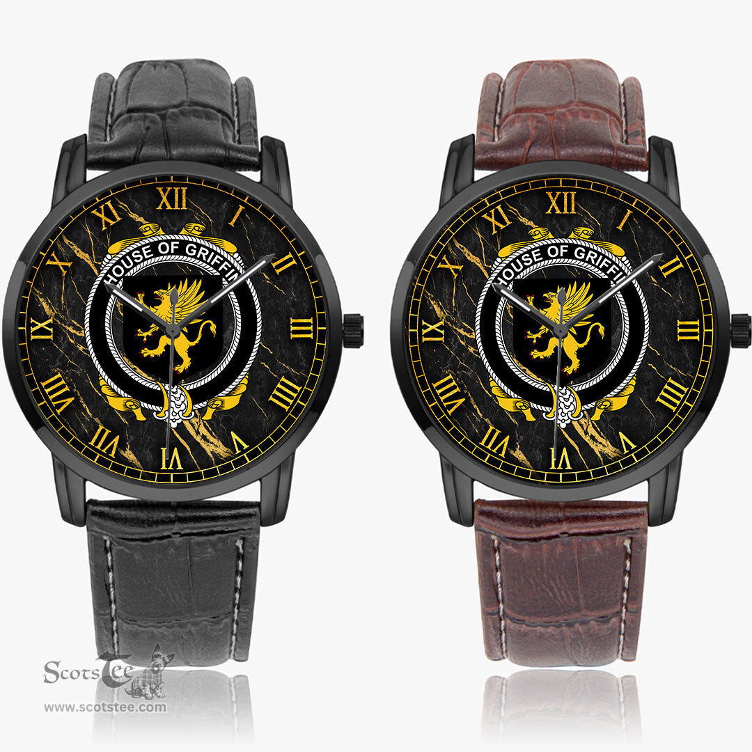 Irish House of GRIFFIN Irish Coat of Arms Irish Watch Instafamous Quartz Leather Strap