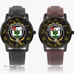 Irish House of MACENCHROE Irish Coat of Arms Irish Watch Instafamous Quartz Leather Strap