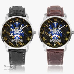 Irish Hatton or McIlhatton Irish Coat of Arms Irish Watch Instafamous Quartz Leather Strap