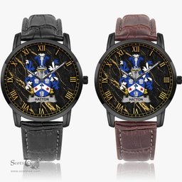Irish Hatton or McIlhatton Irish Coat of Arms Irish Watch Instafamous Quartz Leather Strap