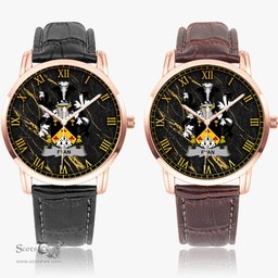 Irish Fyan or Faghan Irish Coat of Arms Irish Watch Instafamous Quartz Leather Strap