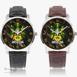 Irish Grehan or O Greaghan Irish Coat of Arms Irish Watch Instafamous Quartz Leather Strap