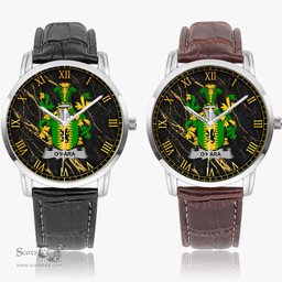 Irish Hara or O Hara Irish Coat of Arms Irish Watch Instafamous Quartz Leather Strap
