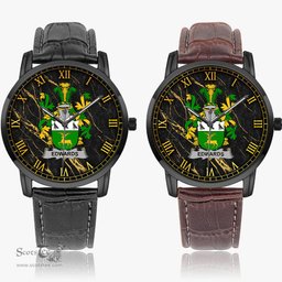 Irish Edwards Irish Coat of Arms Irish Watch Instafamous Quartz Leather Strap