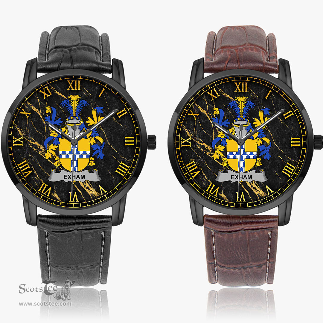Irish Exham Irish Coat of Arms Irish Watch Instafamous Quartz Leather Strap