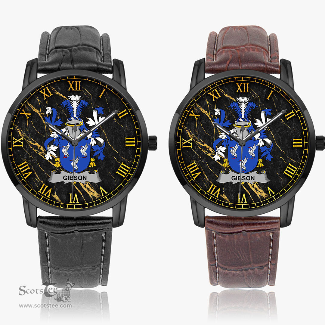 Irish Gibson Irish Coat of Arms Irish Watch Instafamous Quartz Leather Strap