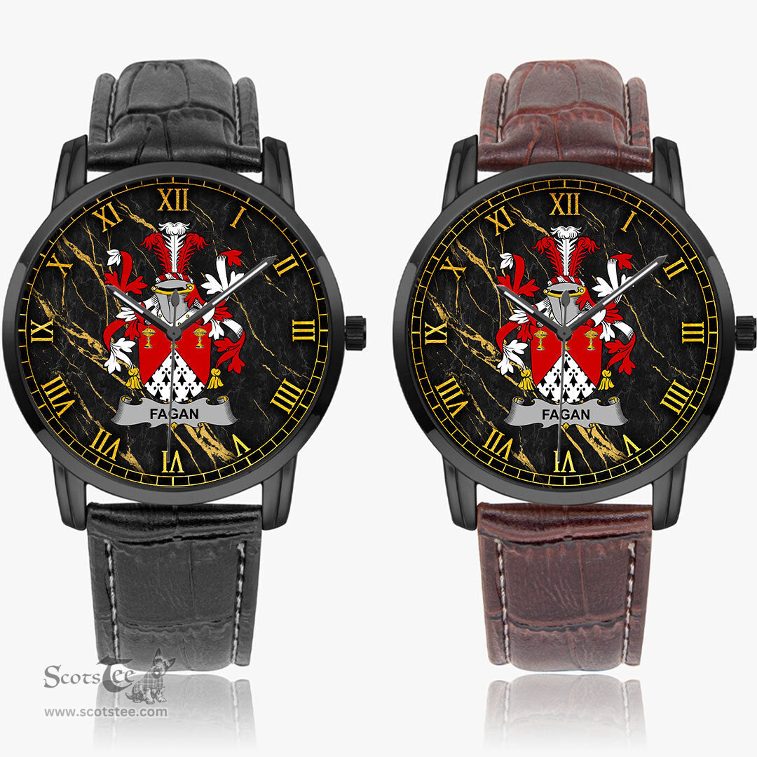 Irish Fagan Irish Coat of Arms Irish Watch Instafamous Quartz Leather Strap