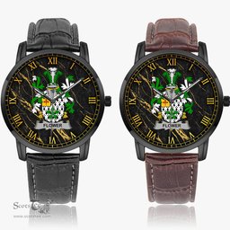Irish Flower Irish Coat of Arms Irish Watch Instafamous Quartz Leather Strap