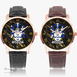 Irish Hammond Irish Coat of Arms Irish Watch Instafamous Quartz Leather Strap