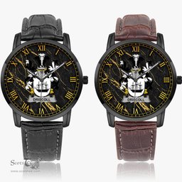 Irish Driscoll or O Driscoll Irish Coat of Arms Irish Watch Instafamous Quartz Leather Strap