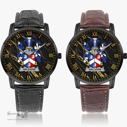 Irish Halligan or O Halligan Irish Coat of Arms Irish Watch Instafamous Quartz Leather Strap