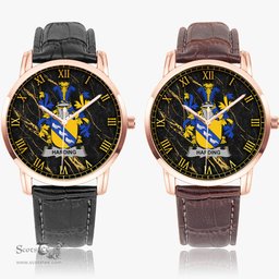 Irish Harding Irish Coat of Arms Irish Watch Instafamous Quartz Leather Strap