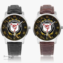 Irish House of MACGEOGHEGAN Irish Coat of Arms Irish Watch Instafamous Quartz Leather Strap